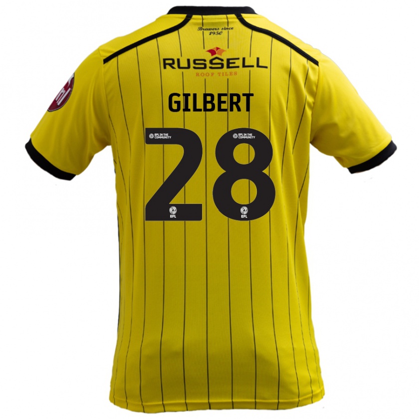 Kandiny Kinder Cameron Gilbert #28 Gelb Heimtrikot Trikot 2024/25 T-Shirt Österreich