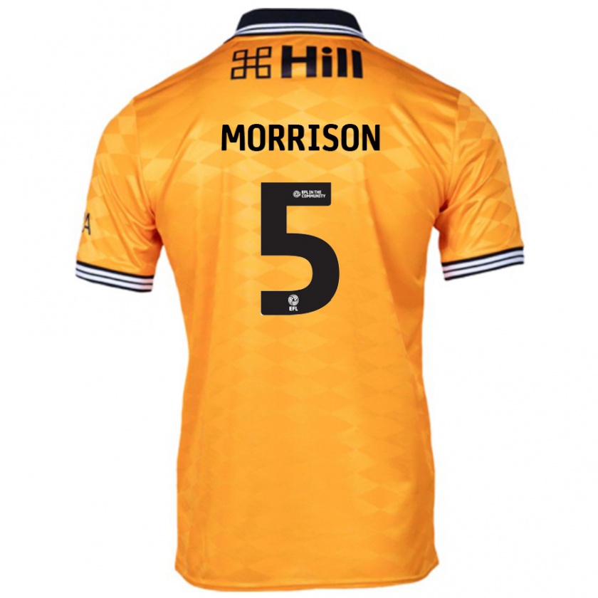 Kandiny Niño Camiseta Michael Morrison #5 Naranja 1ª Equipación 2024/25 La Camisa