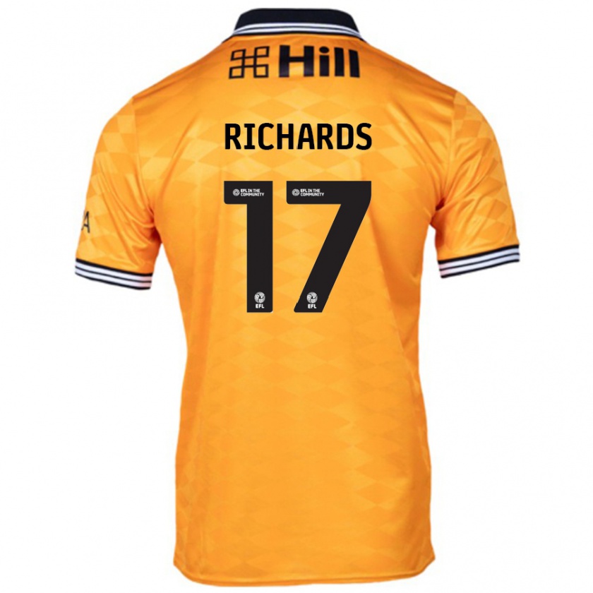 Kandiny Kinder Taylor Richards #17 Orange Heimtrikot Trikot 2024/25 T-Shirt Österreich