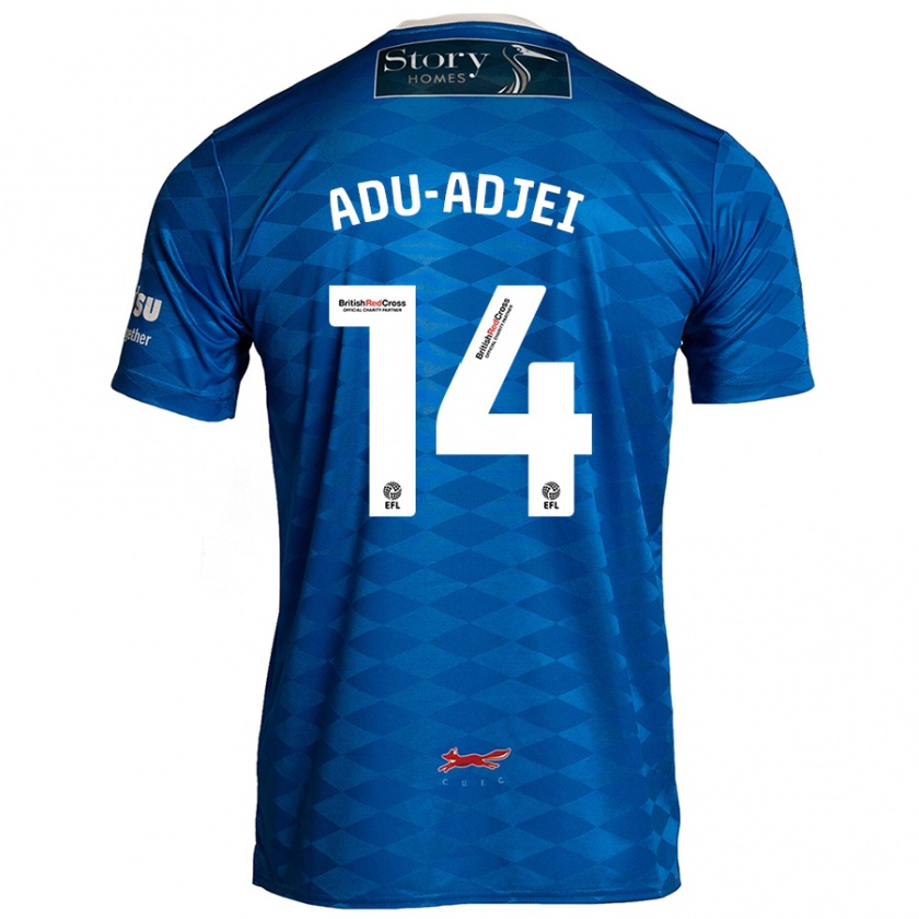 Kandiny Niño Camiseta Daniel Adu-Adjei #14 Azul 1ª Equipación 2024/25 La Camisa