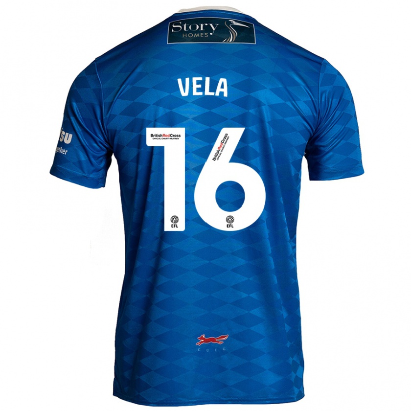 Kandiny Bambino Maglia Josh Vela #16 Blu Kit Gara Home 2024/25 Maglietta