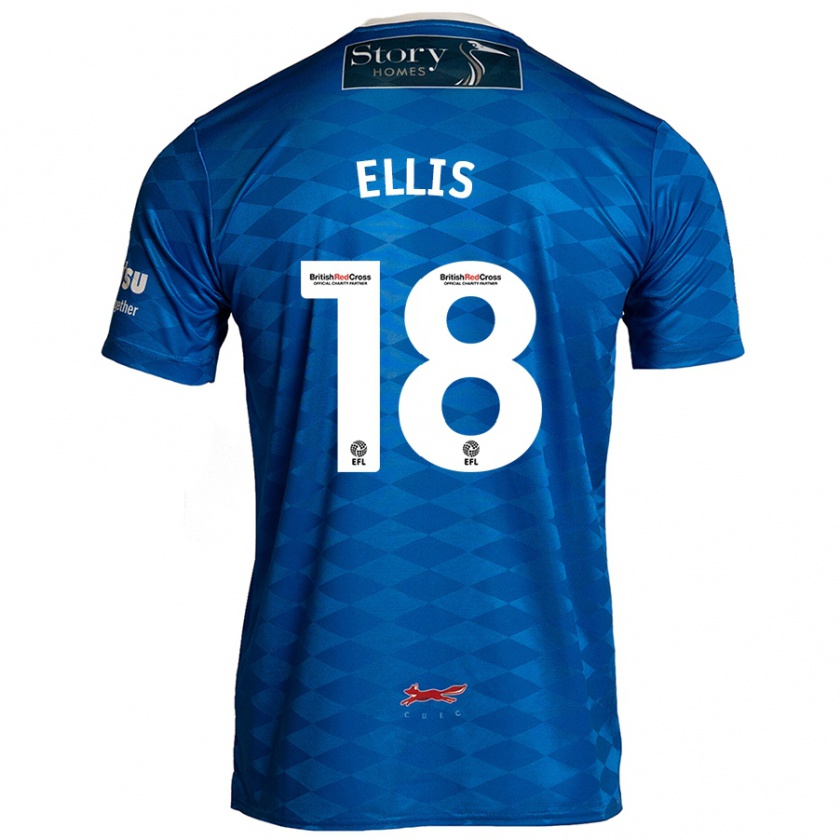 Kandiny Kinderen Jack Ellis #18 Blauw Thuisshirt Thuistenue 2024/25 T-Shirt België