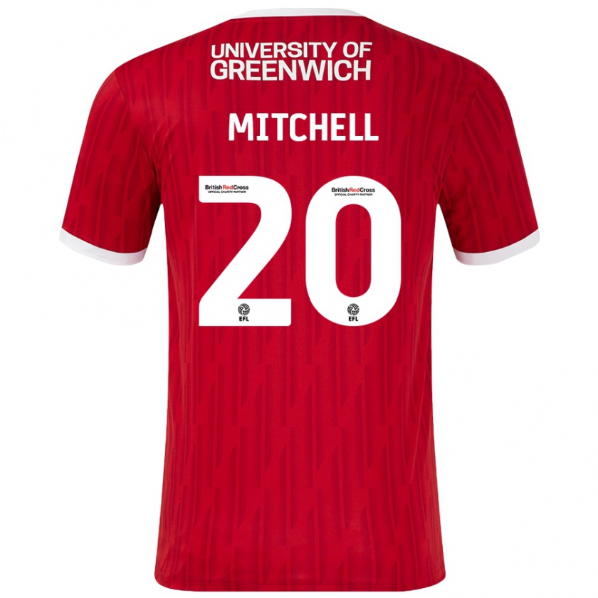 Kandiny Kinder Zach Mitchell #20 Rot Weiß Heimtrikot Trikot 2024/25 T-Shirt Österreich