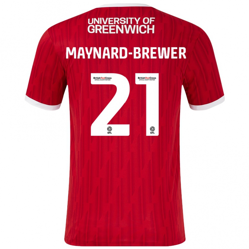 Kandiny Kinder Ashley Maynard-Brewer #21 Rot Weiß Heimtrikot Trikot 2024/25 T-Shirt Österreich