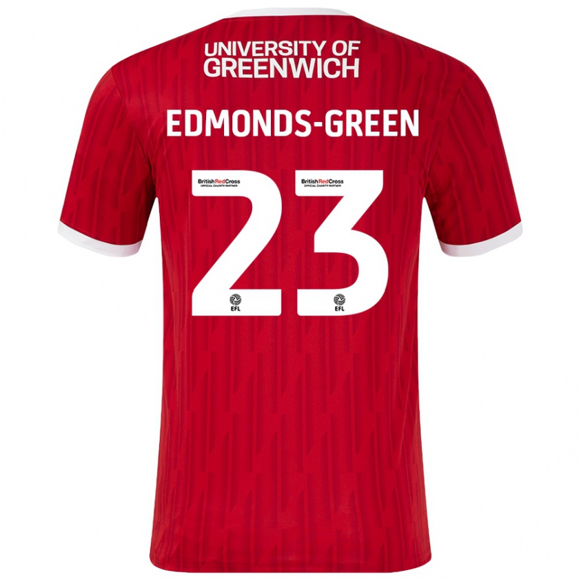 Kandiny Bambino Maglia Rarmani Edmonds-Green #23 Rosso Bianco Kit Gara Home 2024/25 Maglietta