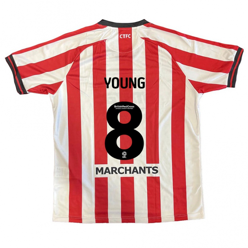 Kandiny Kinder Luke Young #8 Rot Weiß Heimtrikot Trikot 2024/25 T-Shirt Österreich