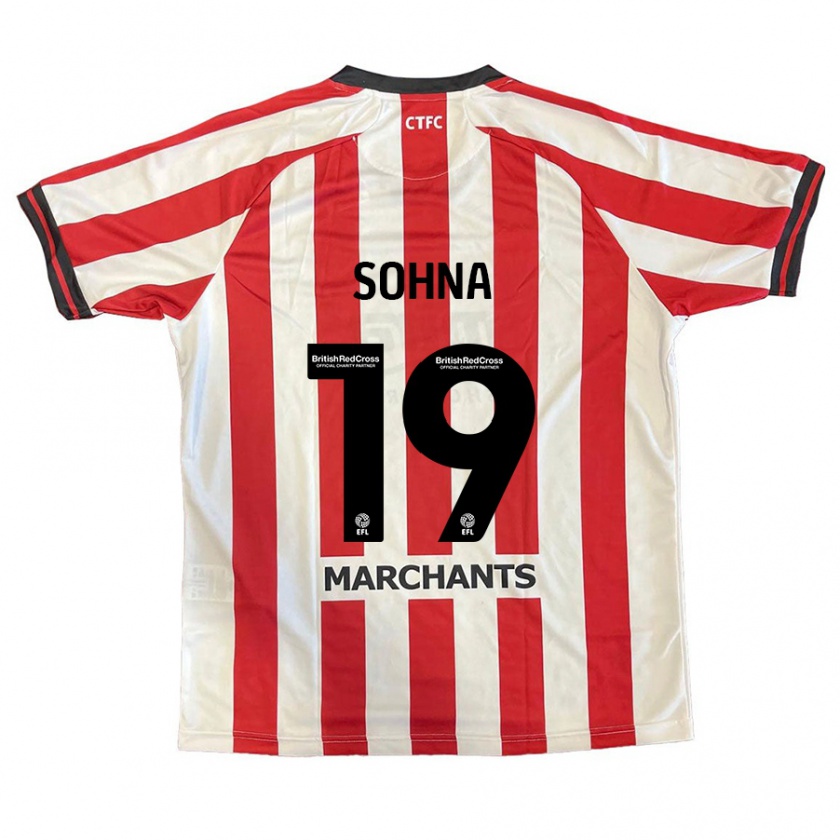 Kandiny Kinderen Harrison Sohna #19 Rood Wit Thuisshirt Thuistenue 2024/25 T-Shirt België