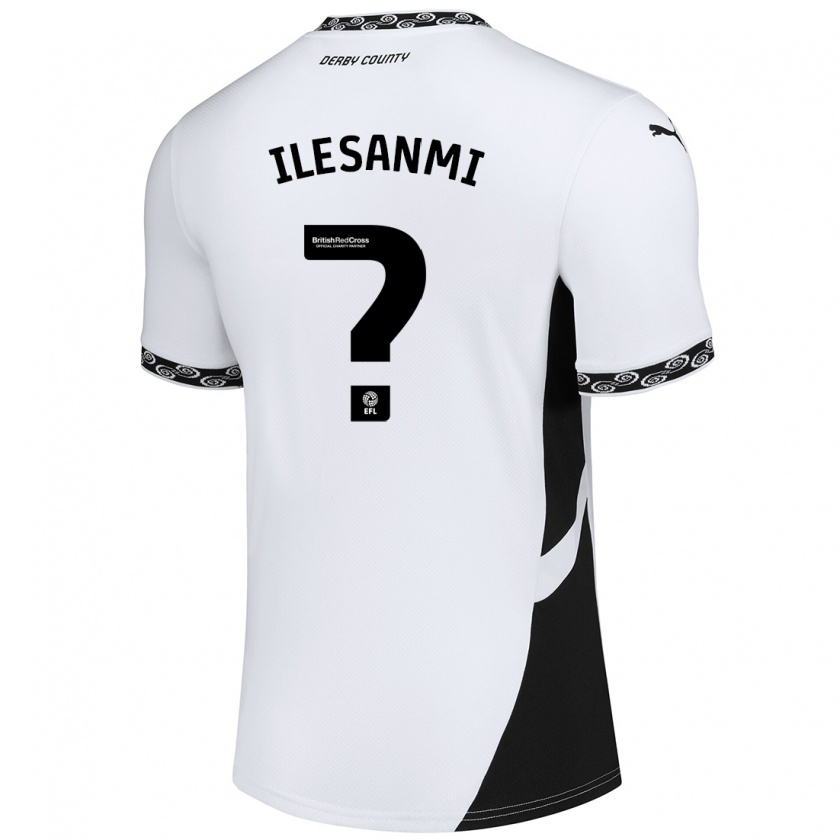 Kandiny Niño Camiseta Emmanuel Ilesanmi #0 Blanco Negro 1ª Equipación 2024/25 La Camisa