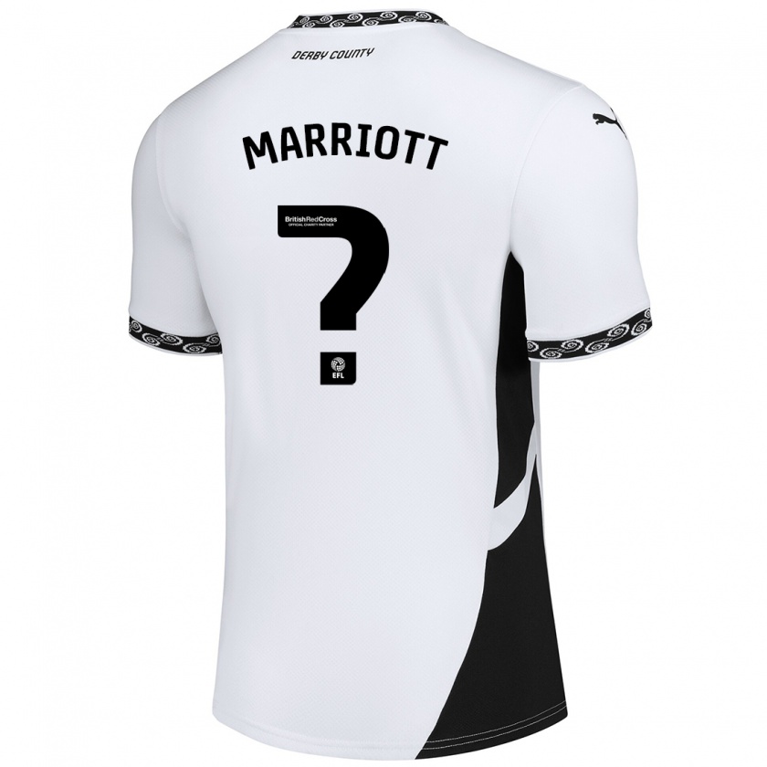 Kandiny Niño Camiseta Tom Marriott #0 Blanco Negro 1ª Equipación 2024/25 La Camisa