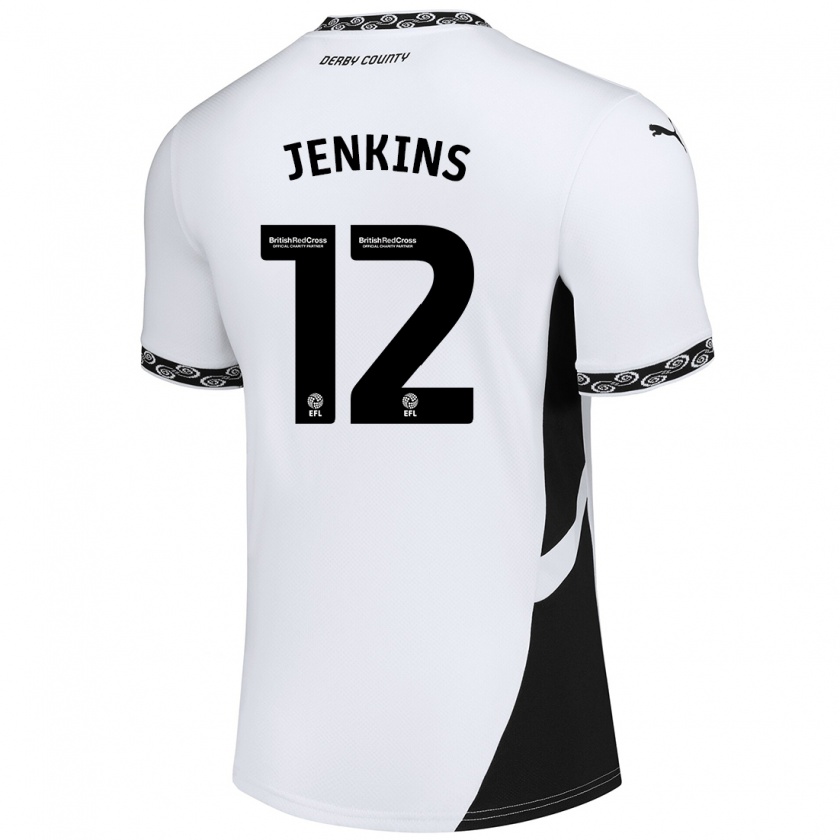 Kandiny Kinder Camille Jenkins #12 Weiß Schwarz Heimtrikot Trikot 2024/25 T-Shirt Österreich