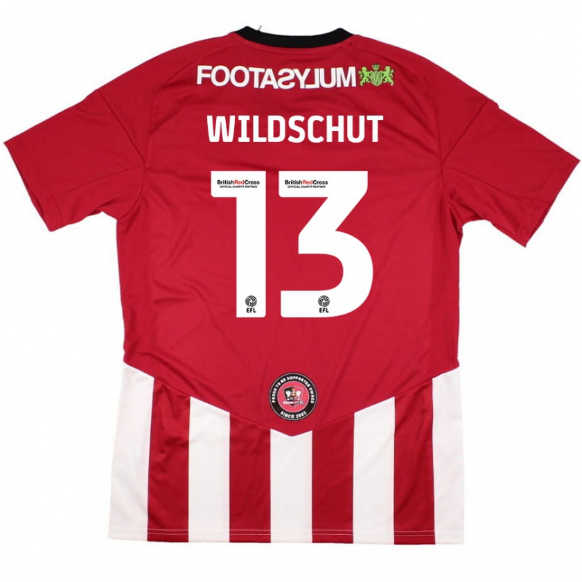 Kandiny Kinder Yanic Wildschut #13 Rot Weiß Heimtrikot Trikot 2024/25 T-Shirt Österreich