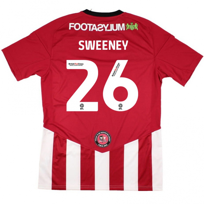 Kandiny Kinder Pierce Sweeney #26 Rot Weiß Heimtrikot Trikot 2024/25 T-Shirt Österreich