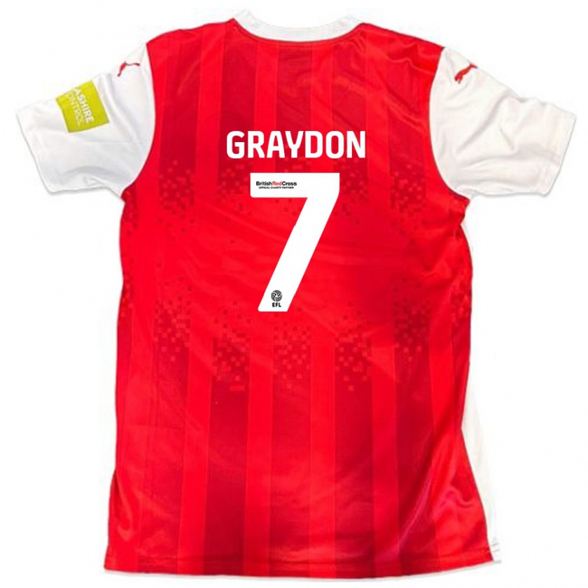 Kandiny Kinder Ryan Graydon #7 Rot Weiß Heimtrikot Trikot 2024/25 T-Shirt Österreich