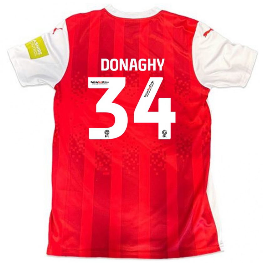 Kandiny Kinder Tom Donaghy #34 Rot Weiß Heimtrikot Trikot 2024/25 T-Shirt Österreich