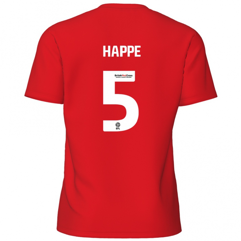 Kandiny Kinderen Dan Happe #5 Rood Thuisshirt Thuistenue 2024/25 T-Shirt België