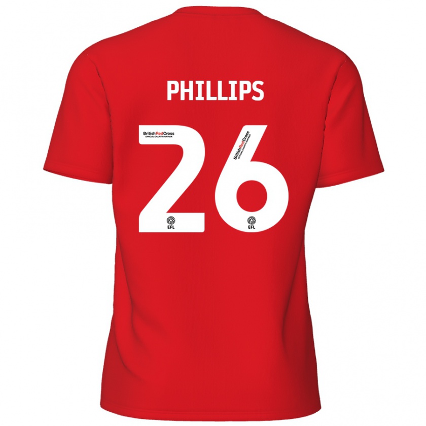 Kandiny Bambino Maglia Noah Phillips #26 Rosso Kit Gara Home 2024/25 Maglietta