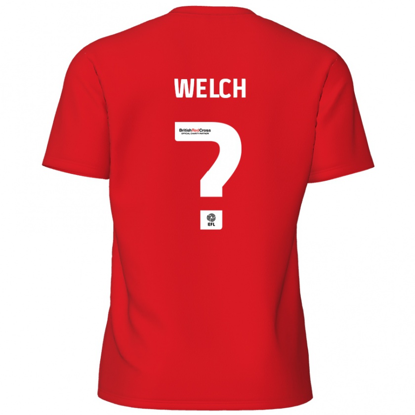 Kandiny Kinderen Makai Welch #0 Rood Thuisshirt Thuistenue 2024/25 T-Shirt België