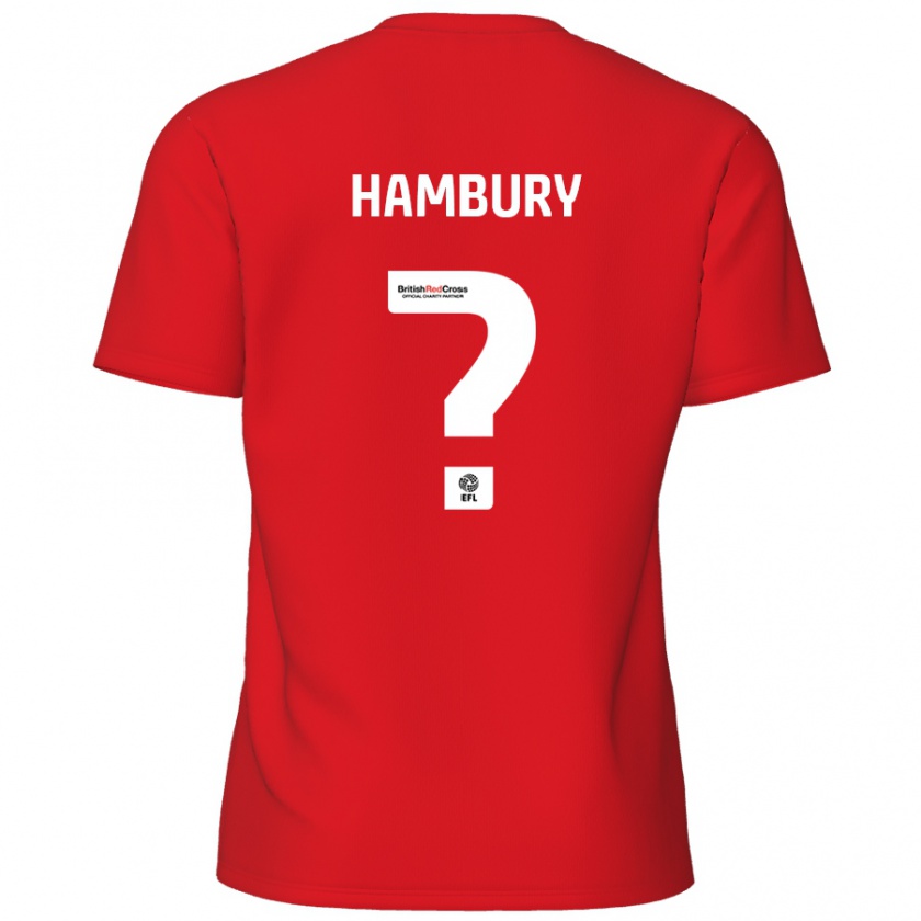 Kandiny Kinderen Zack Hambury #0 Rood Thuisshirt Thuistenue 2024/25 T-Shirt België