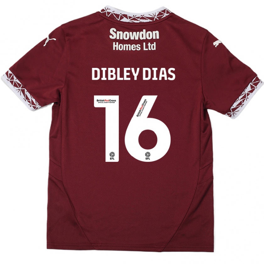 Kandiny Niño Camiseta Matt Dibley-Dias #16 Borgoña 1ª Equipación 2024/25 La Camisa