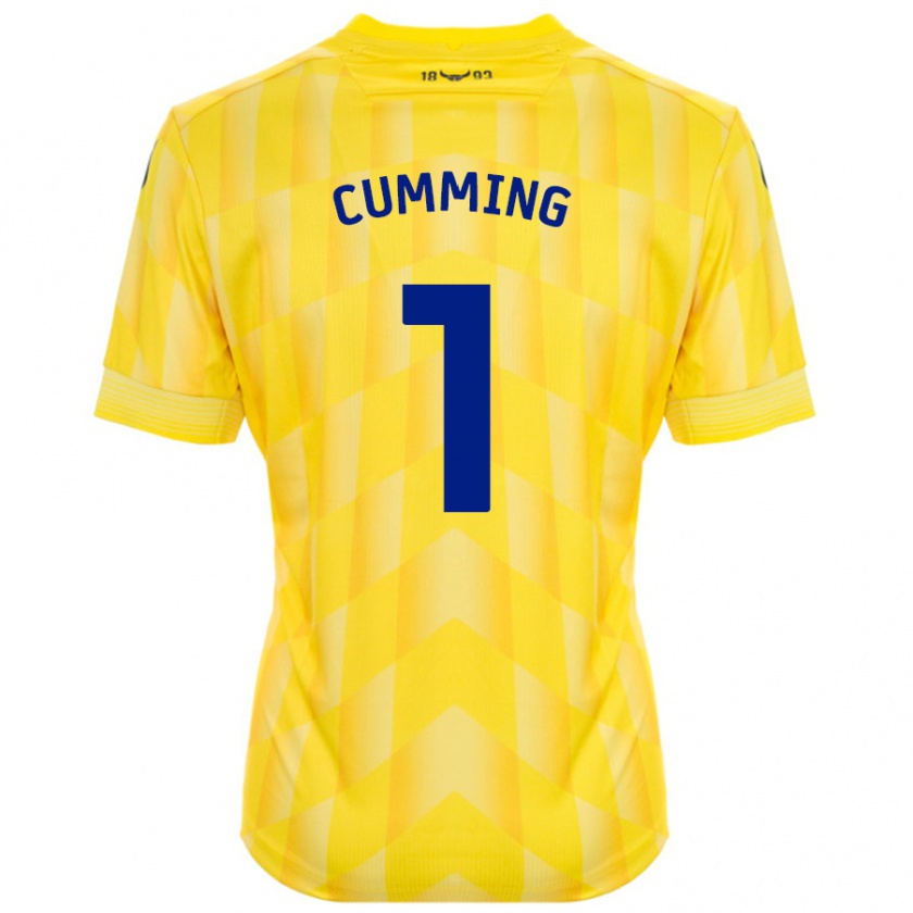 Kandiny Kinder Jamie Cumming #1 Gelb Heimtrikot Trikot 2024/25 T-Shirt Österreich