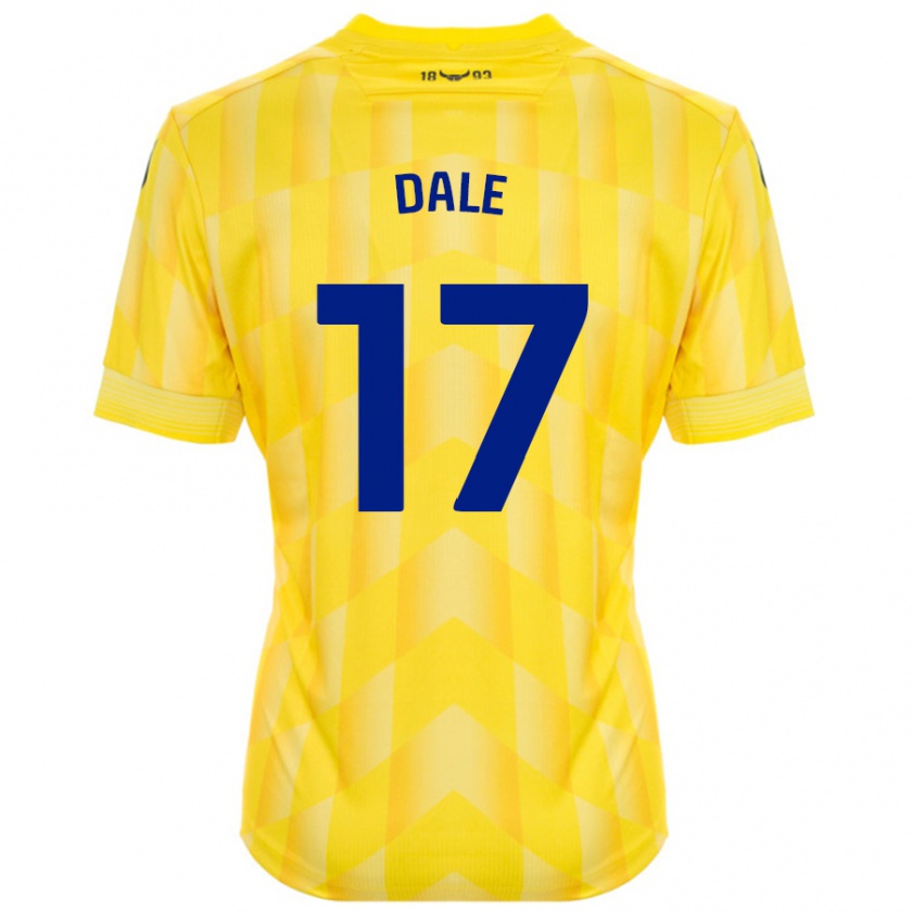 Kandiny Kinderen Owen Dale #17 Geel Thuisshirt Thuistenue 2024/25 T-Shirt België