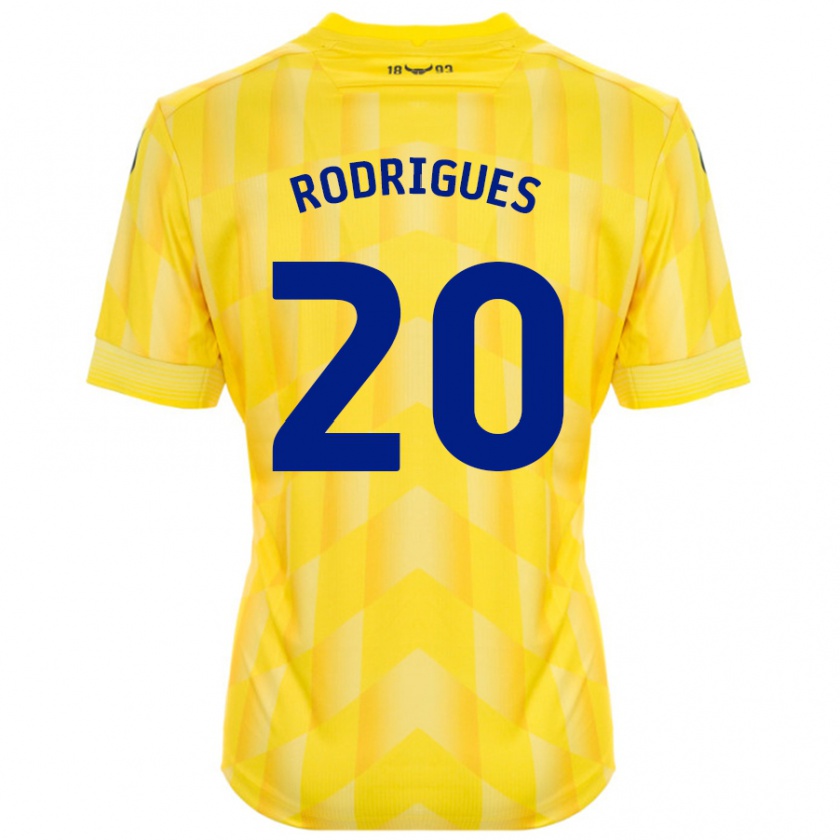 Kandiny Bambino Maglia Rúben Rodrigues #20 Giallo Kit Gara Home 2024/25 Maglietta