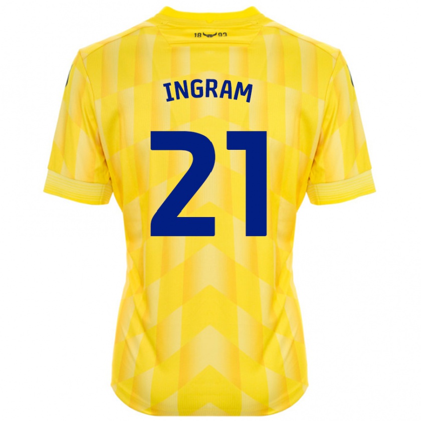 Kandiny Niño Camiseta Matt Ingram #21 Amarillo 1ª Equipación 2024/25 La Camisa México