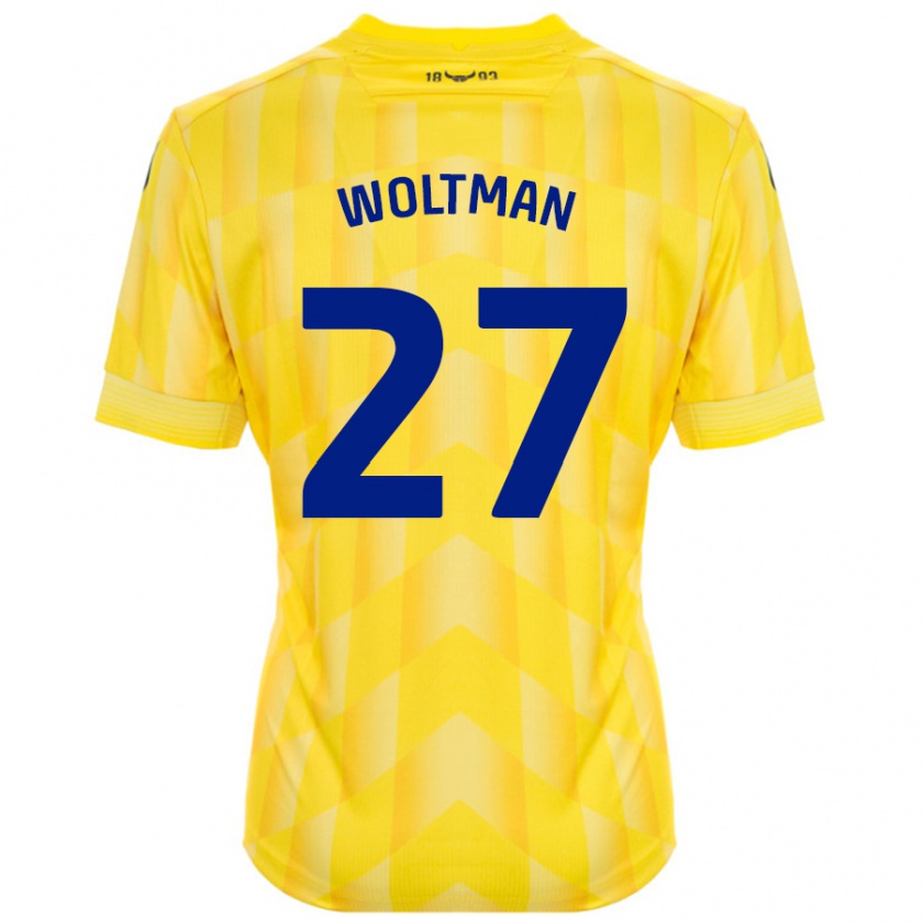 Kandiny Dzieci Max Woltman #27 Żółty Domowa Koszulka 2024/25 Koszulki Klubowe