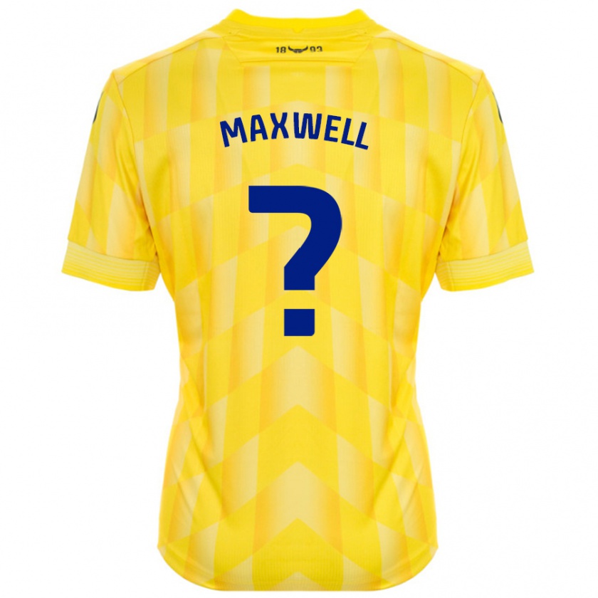 Kandiny Niño Camiseta Rashane Maxwell #0 Amarillo 1ª Equipación 2024/25 La Camisa México