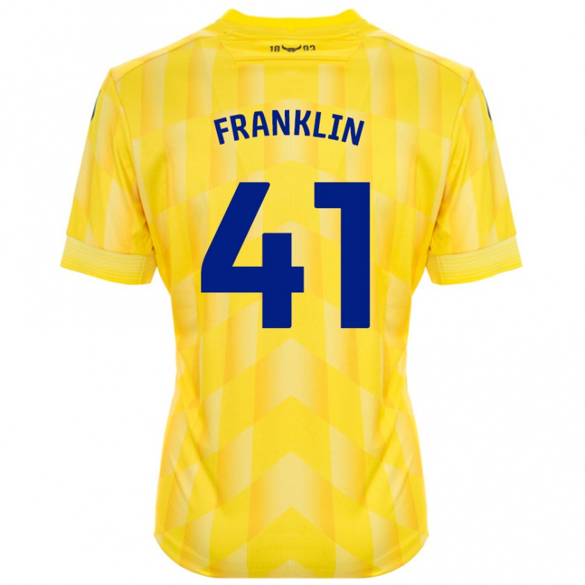 Kandiny Kinderen George Franklin #41 Geel Thuisshirt Thuistenue 2024/25 T-Shirt België