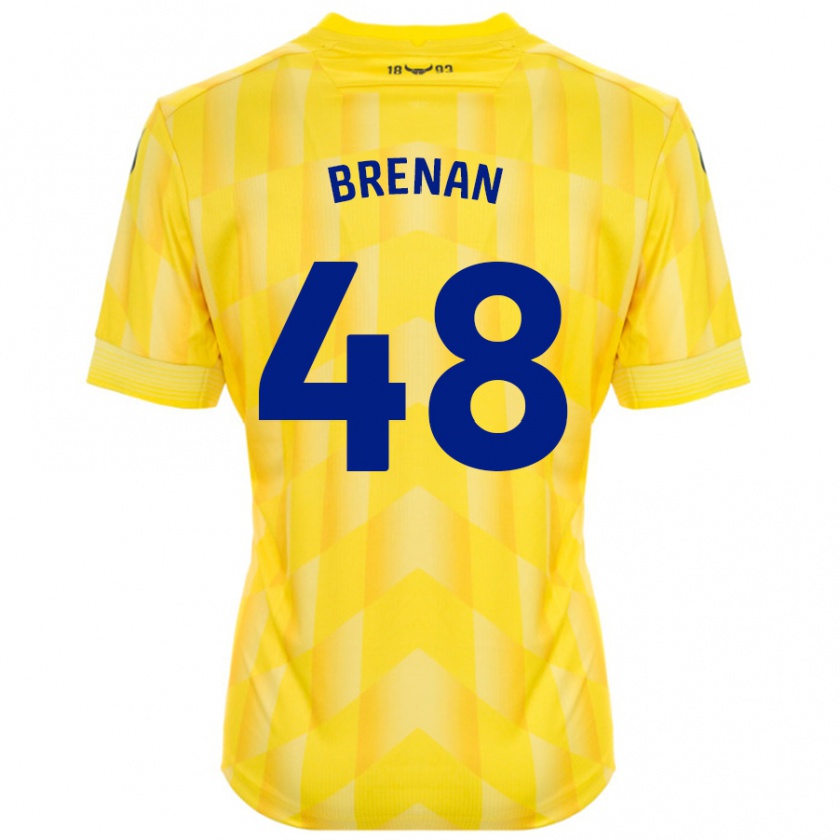 Kandiny Kinder Tobias Brenan #48 Gelb Heimtrikot Trikot 2024/25 T-Shirt Österreich