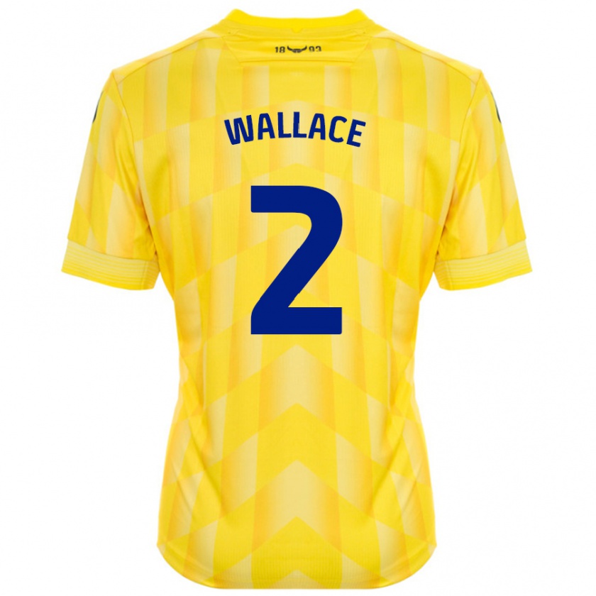 Kandiny Kinderen Emily Wallace #2 Geel Thuisshirt Thuistenue 2024/25 T-Shirt België