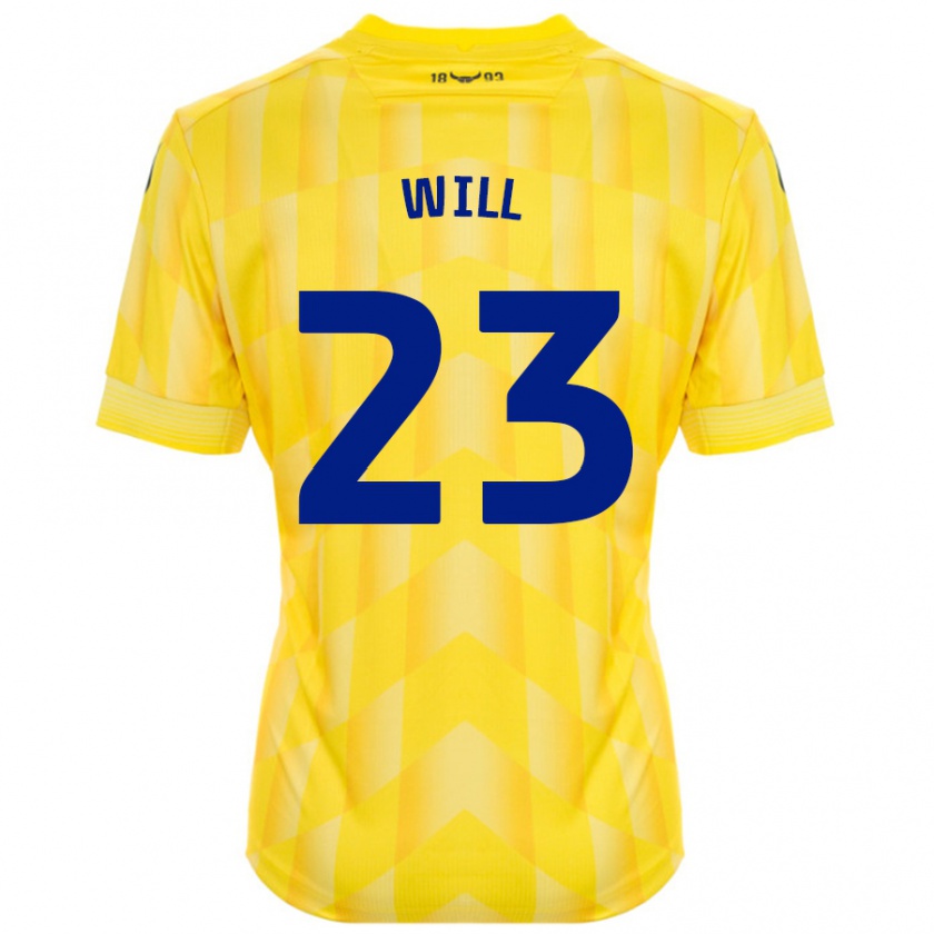 Kandiny Bambino Maglia Merrick Will #23 Giallo Kit Gara Home 2024/25 Maglietta