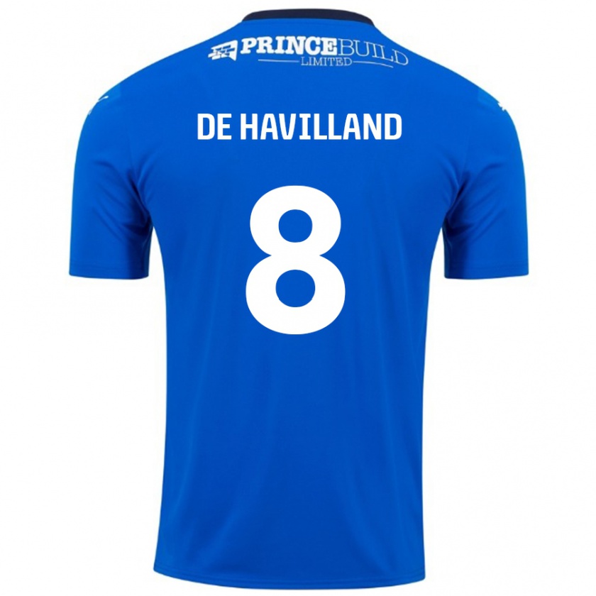 Kandiny Kinderen Ryan De Havilland #8 Blauw Wit Thuisshirt Thuistenue 2024/25 T-Shirt België