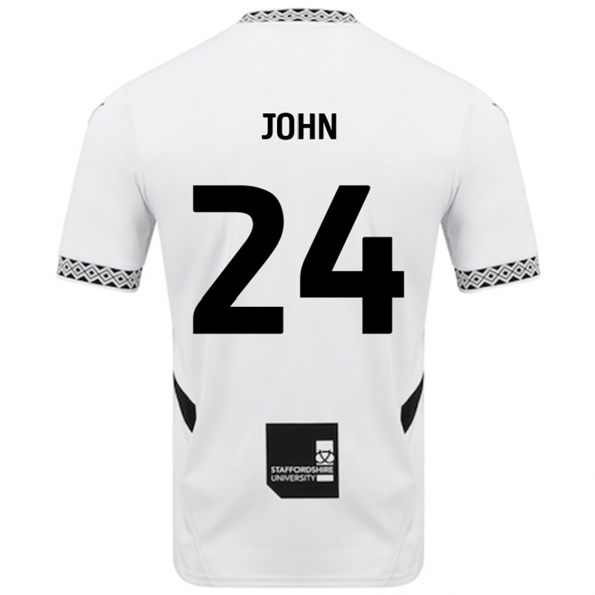 Kandiny Bambino Maglia Kyle John #24 Bianco Kit Gara Home 2024/25 Maglietta