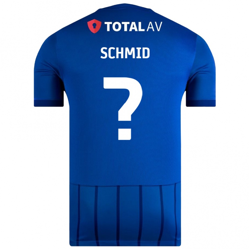 Kandiny Kinder Nicolas Schmid #0 Blau Heimtrikot Trikot 2024/25 T-Shirt Österreich