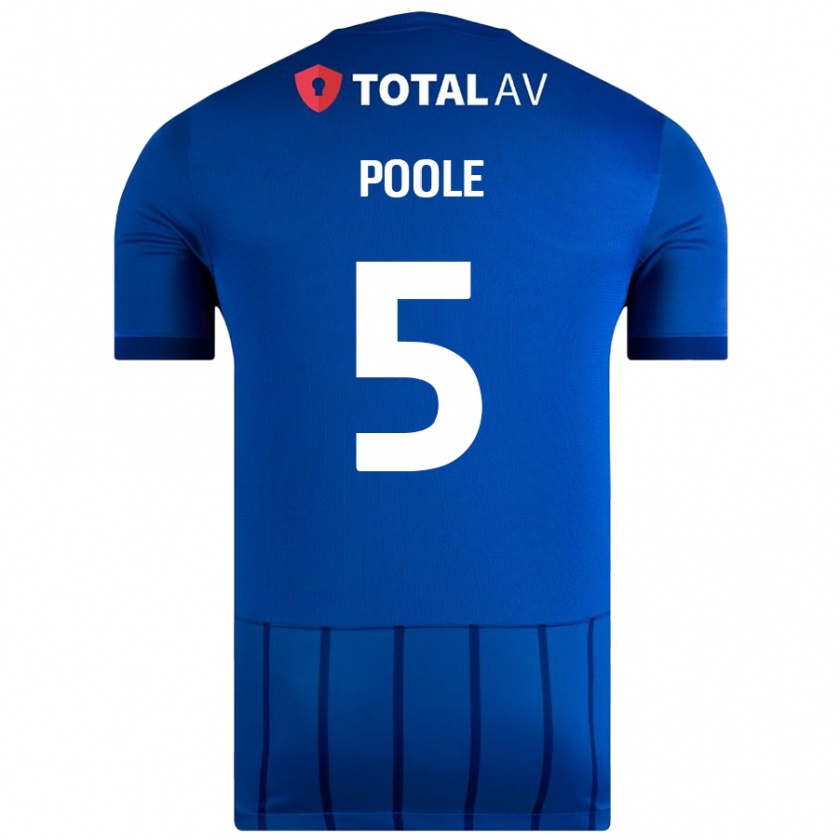 Kandiny Kinderen Regan Poole #5 Blauw Thuisshirt Thuistenue 2024/25 T-Shirt België