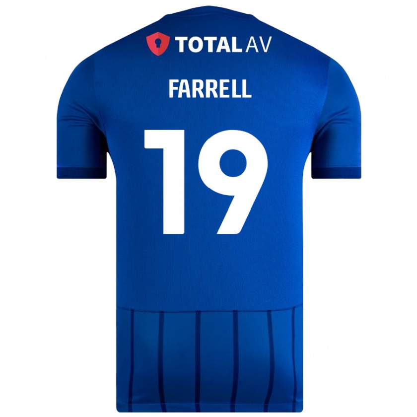 Kandiny Bambino Maglia Jacob Farrell #19 Blu Kit Gara Home 2024/25 Maglietta