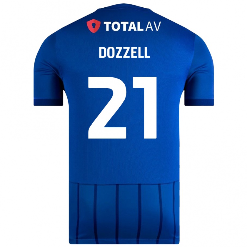 Kandiny Dzieci Andre Dozzell #21 Niebieski Domowa Koszulka 2024/25 Koszulki Klubowe