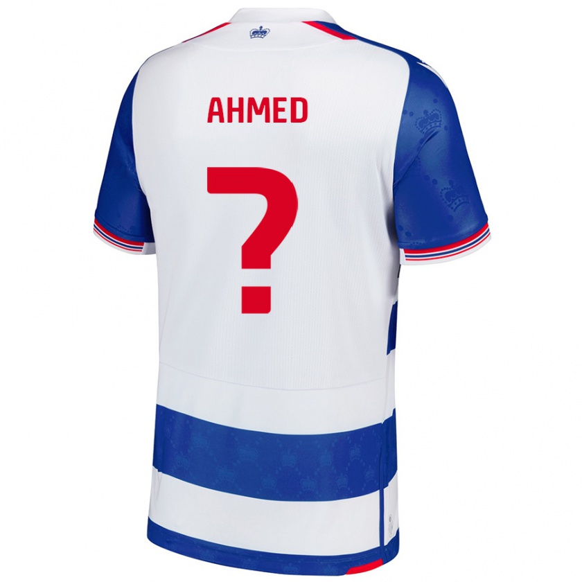 Kandiny Niño Camiseta Ashqar Ahmed #0 Azul Blanco 1ª Equipación 2024/25 La Camisa