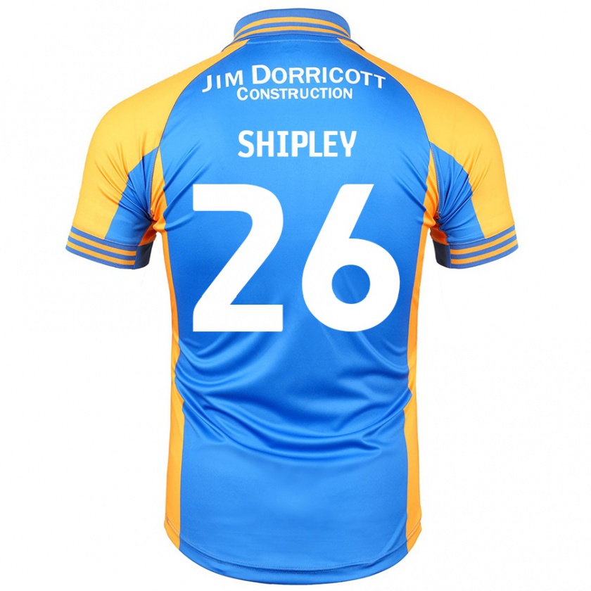 Kandiny Niño Camiseta Jordan Shipley #26 Azul Ámbar 1ª Equipación 2024/25 La Camisa