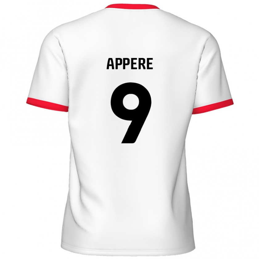 KandinyキッズLouis Appéré#9白 赤ホームシャツ2024/25ジャージーユニフォーム