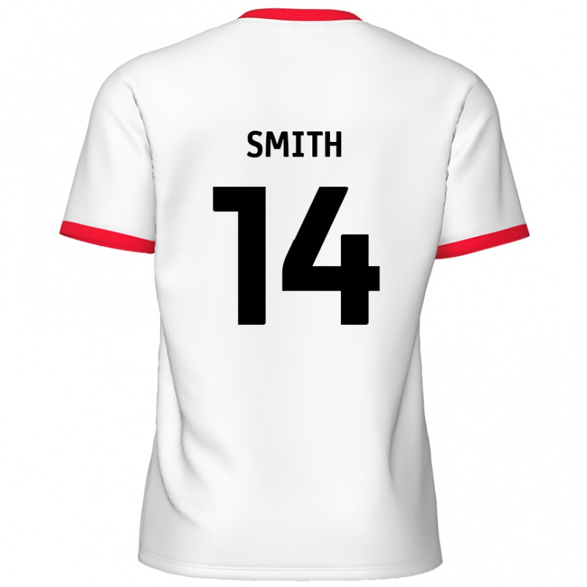 Kandiny Kinder Kane Smith #14 Weiß Rot Heimtrikot Trikot 2024/25 T-Shirt Österreich