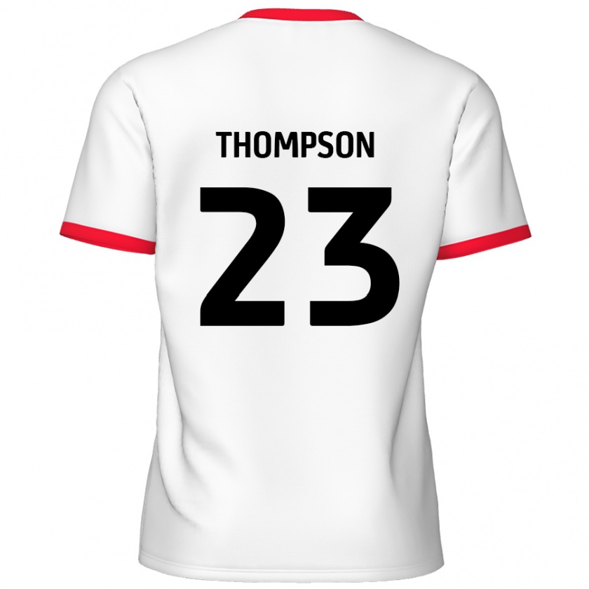 Kandiny Barn Louis Thompson #23 Vit Röd Hemmatröja Matchtröjor 2024/25 Tröjor T-Tröja