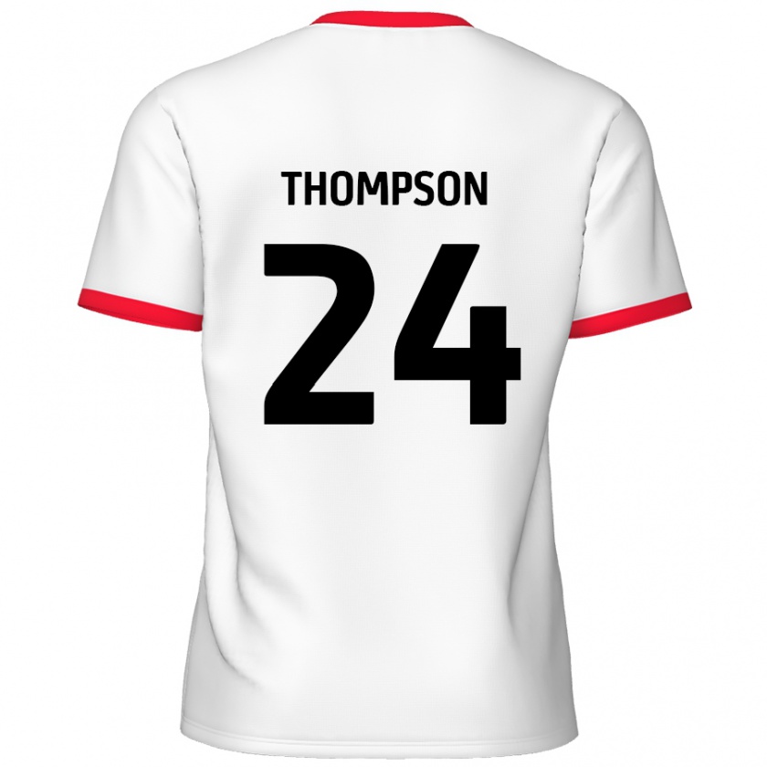 Kandiny Kinder Ben Thompson #24 Weiß Rot Heimtrikot Trikot 2024/25 T-Shirt Österreich