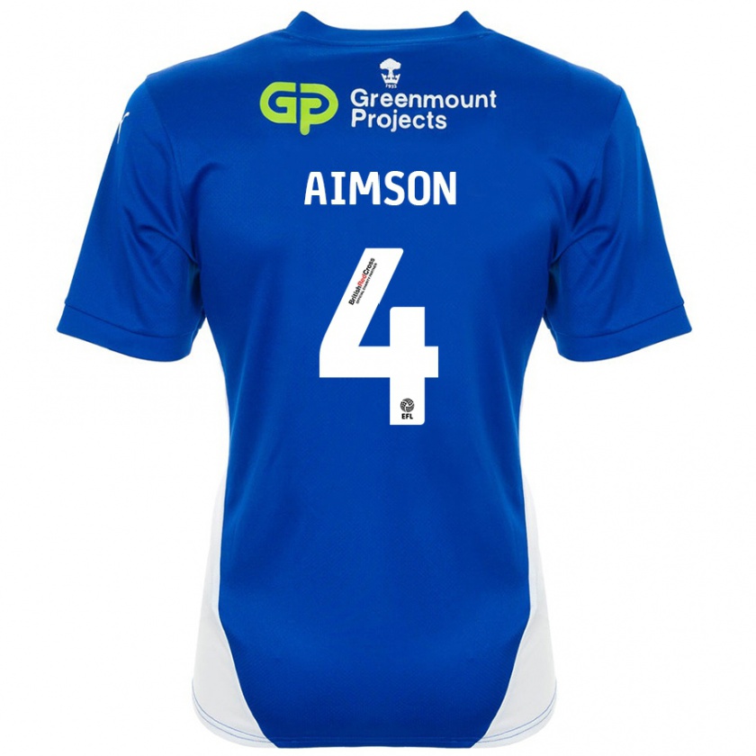 Kandiny Kinder Will Aimson #4 Blau Weiß Heimtrikot Trikot 2024/25 T-Shirt Österreich