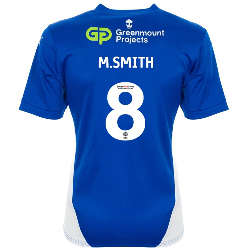 Kandiny Bambino Maglia Matt Smith #8 Blu Bianco Kit Gara Home 2024/25 Maglietta