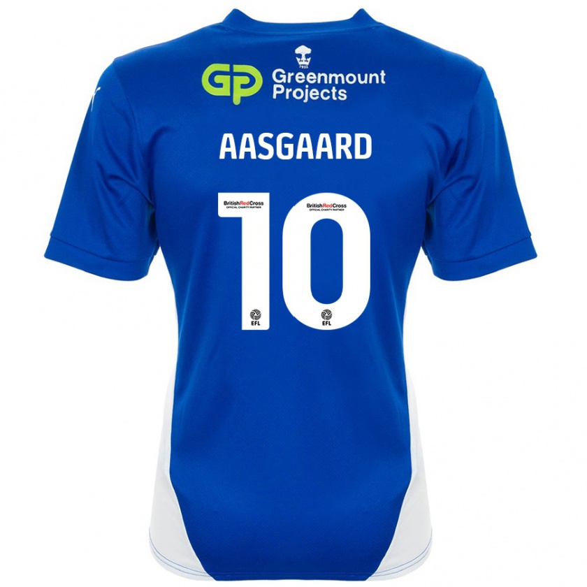 Kandiny Kinder Thelo Aasgaard #10 Blau Weiß Heimtrikot Trikot 2024/25 T-Shirt Österreich