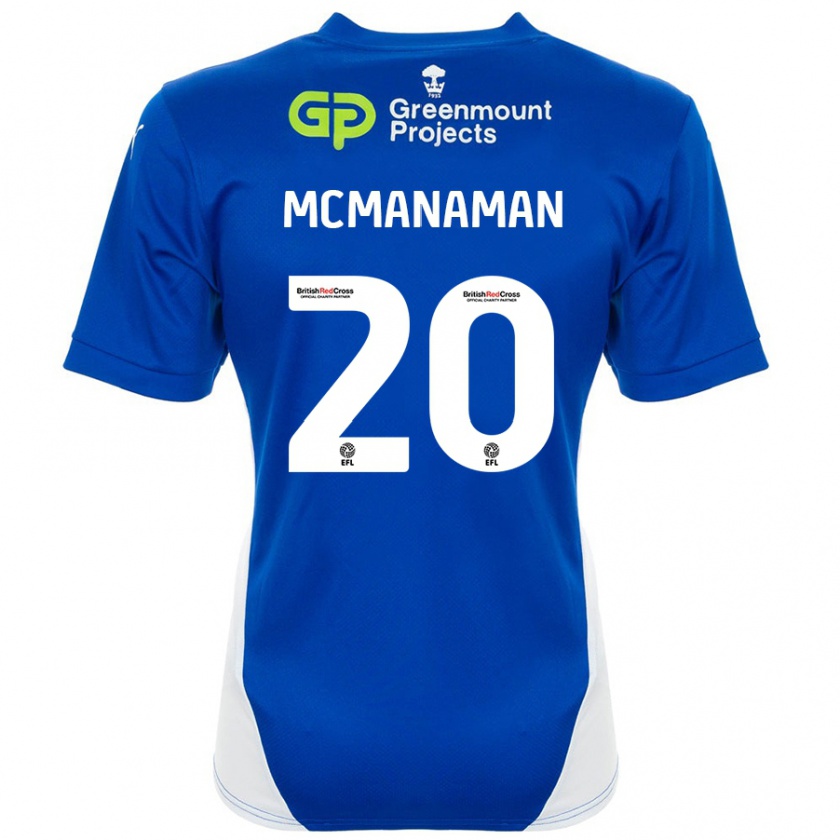 Kandiny Bambino Maglia Callum Mcmanaman #20 Blu Bianco Kit Gara Home 2024/25 Maglietta