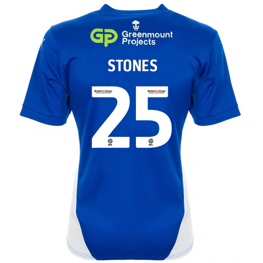 Kandiny Kinder Josh Stones #25 Blau Weiß Heimtrikot Trikot 2024/25 T-Shirt Österreich